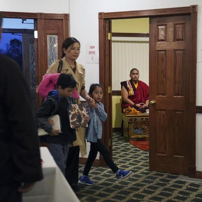 Today he is a high school football player. Soon he'll be a Buddhist lama in the Himalayas